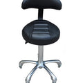 Karma South Burnie Salon Cutting Stool With Back Rest Black 07030102
