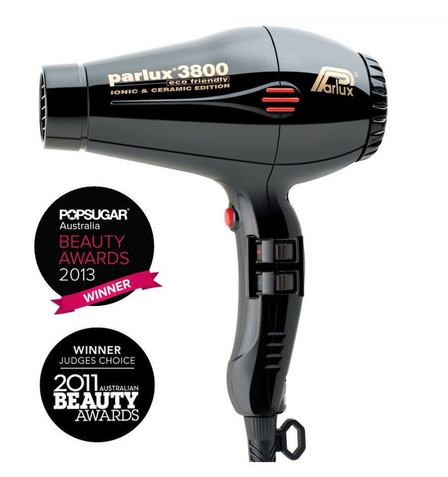 Parlux 3800 Ceramic and Ionic Hair Dryer 2100W Black