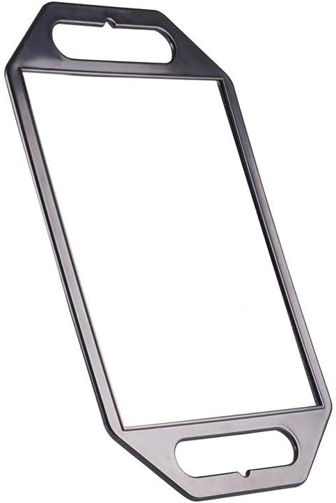 Dateline Black Rectangular Mirror With Handles On Both Ends