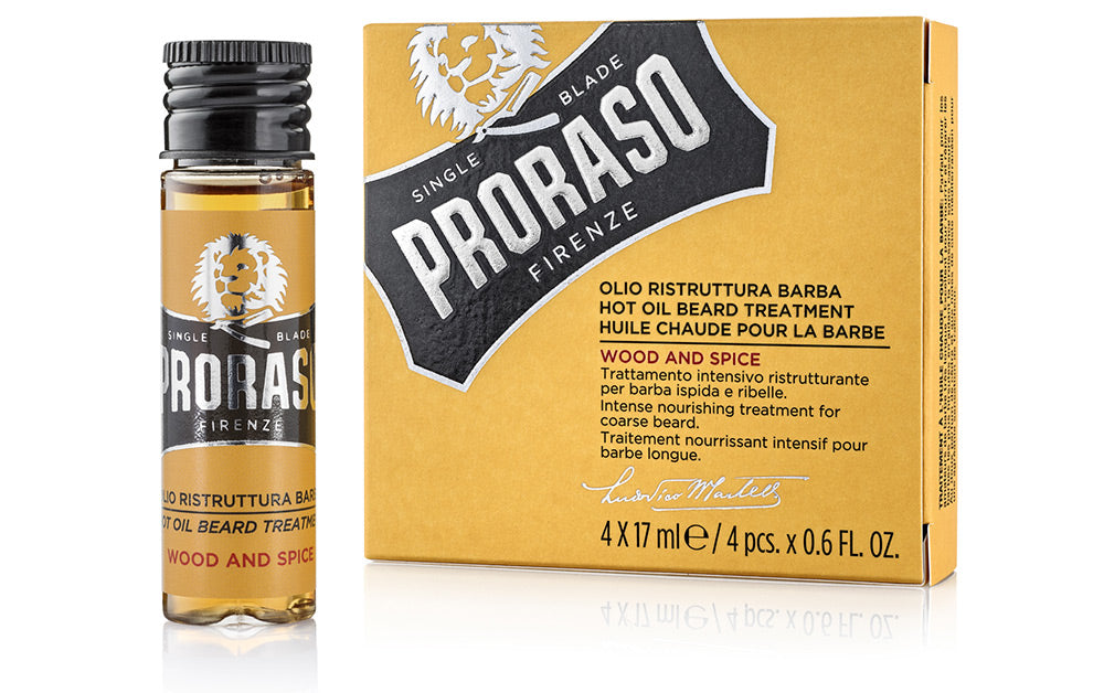 Proraso Beard Hot Oil Treatment Wood and Spice 4x 17ml