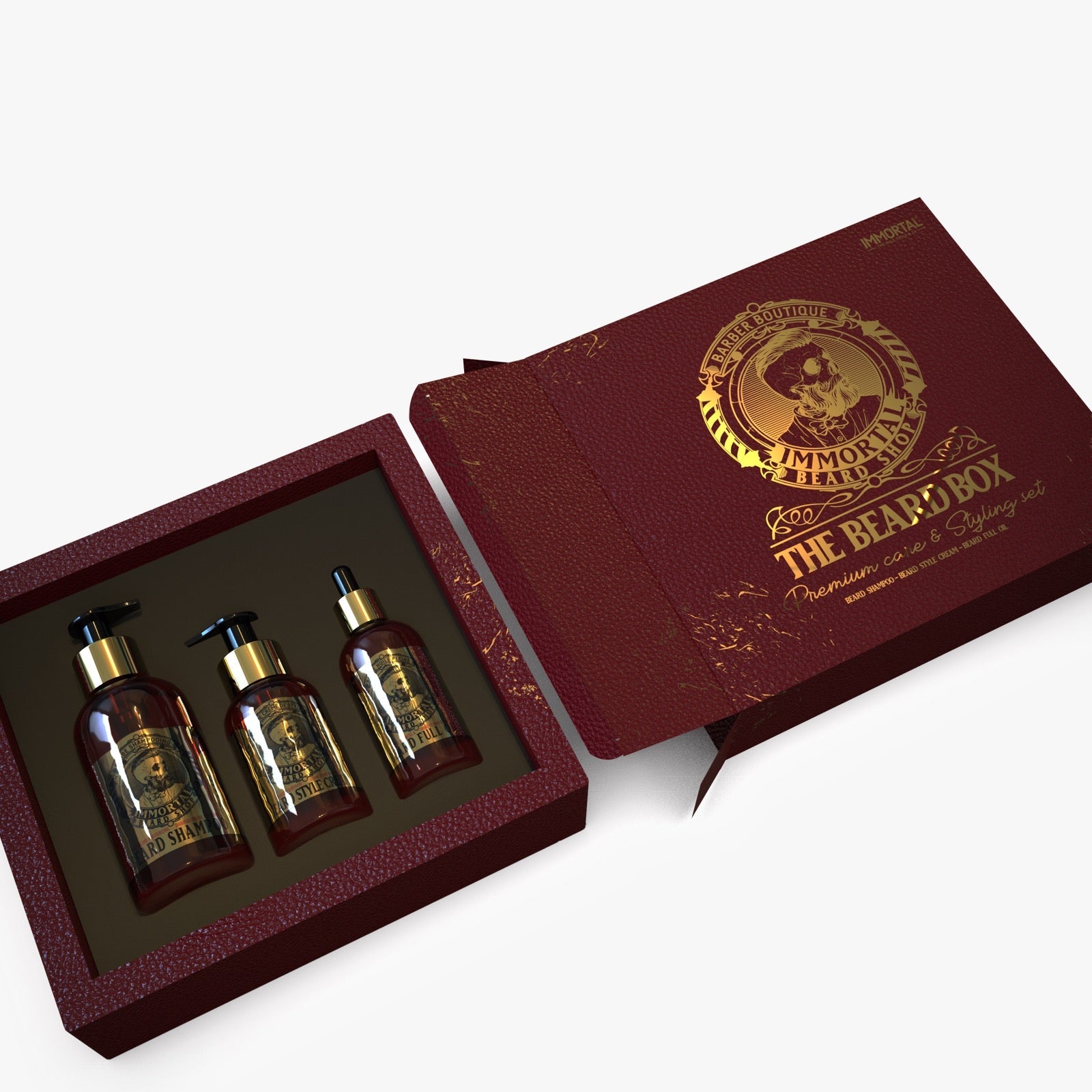 Immortal 3 Piece Beard And Moustache Set
