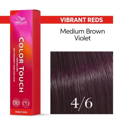 Wella Color Touch Semi-permanent Colour 60ml - 4/6 Medium Brown Violet
