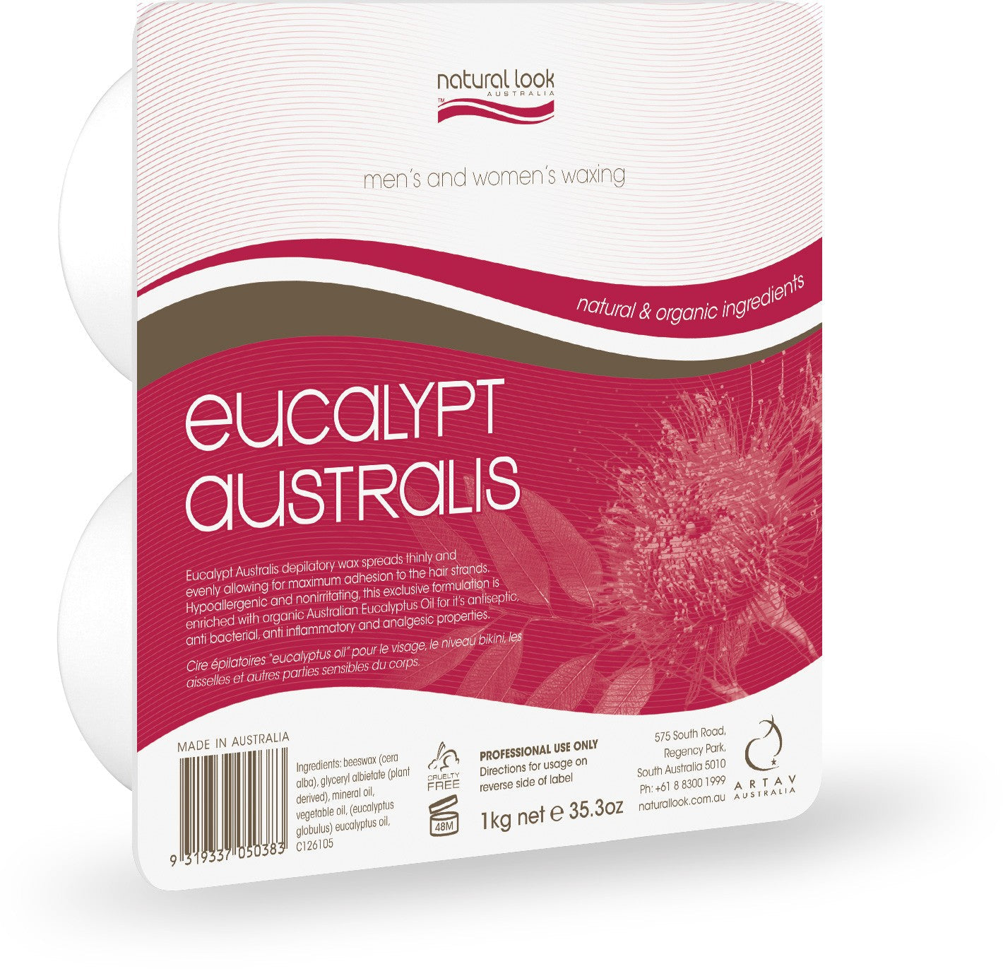 Natural Look Eucalypt Australis Solid Wax 1kg