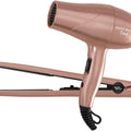 Silver Bullet Luxe Travel Set Hair Dryer 2200w And Hair Straightener - Rose Gold