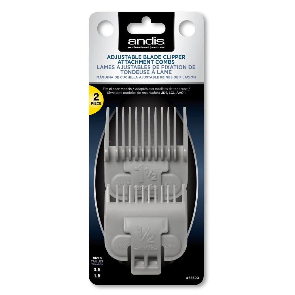 Andis Replacement Comb Set No 0.5 And No 1.5 2pc