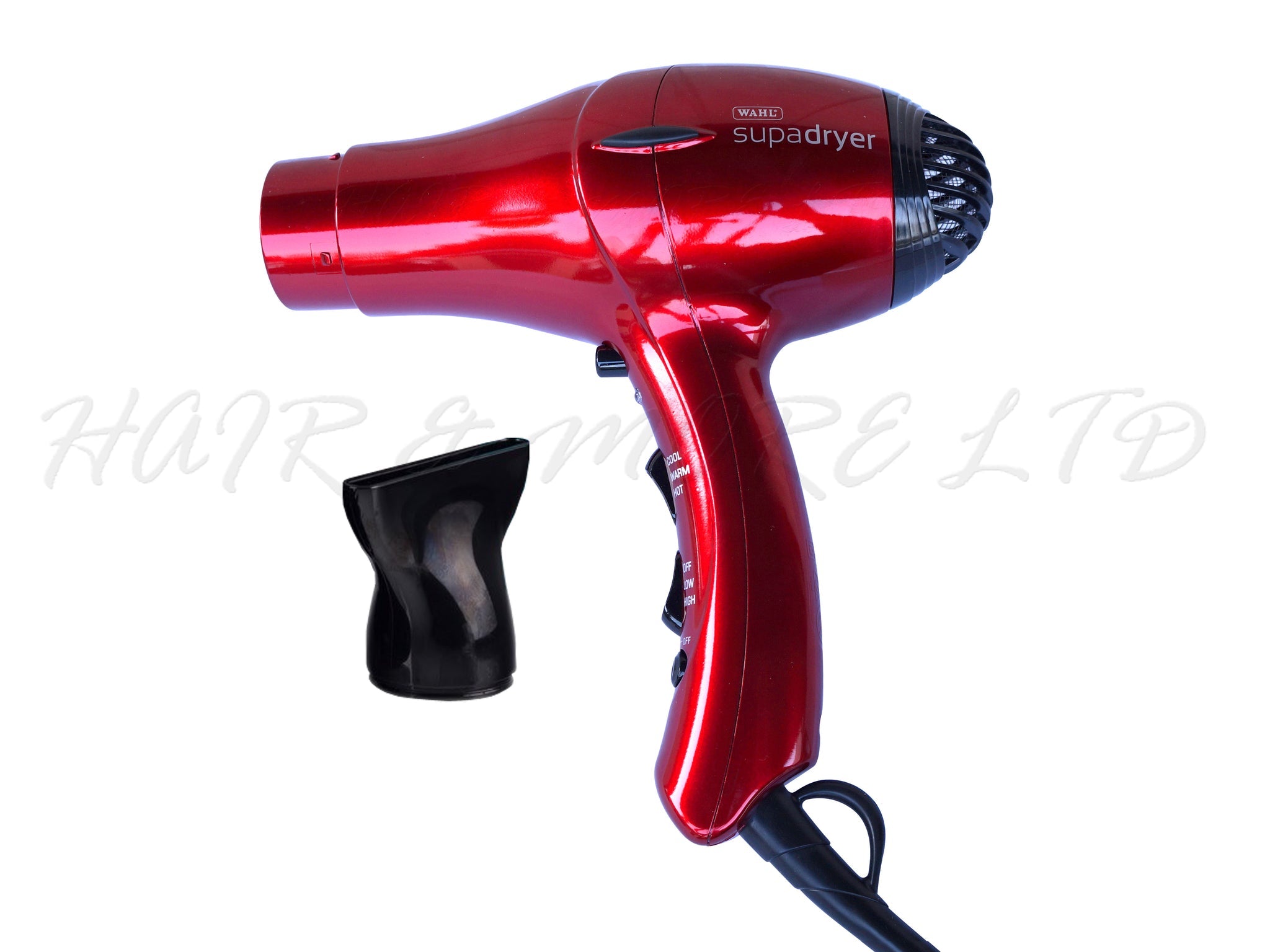 Wahl Supa Dryer Ionic Hair Dryer With Diffuser Red