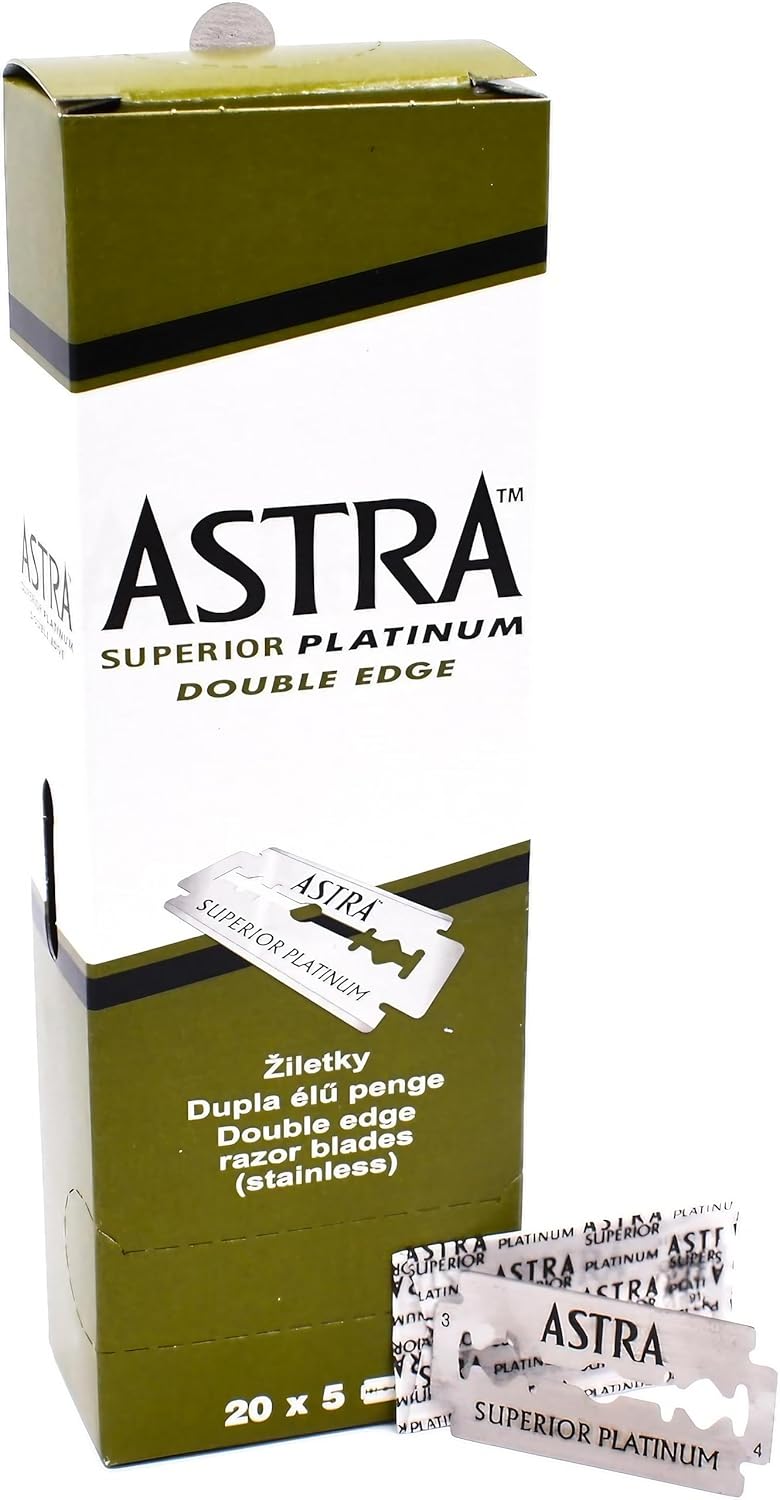 Astra Superior Platinum Double Edge Blades - 1 Carton Of 100 Packs