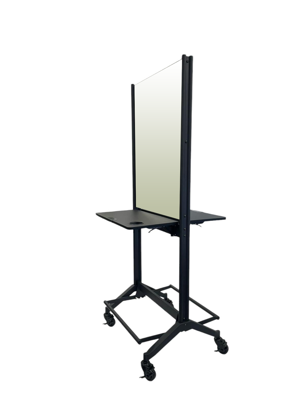 Karma Broome Double Sided Mobile Workstation With Mirror Black 060901