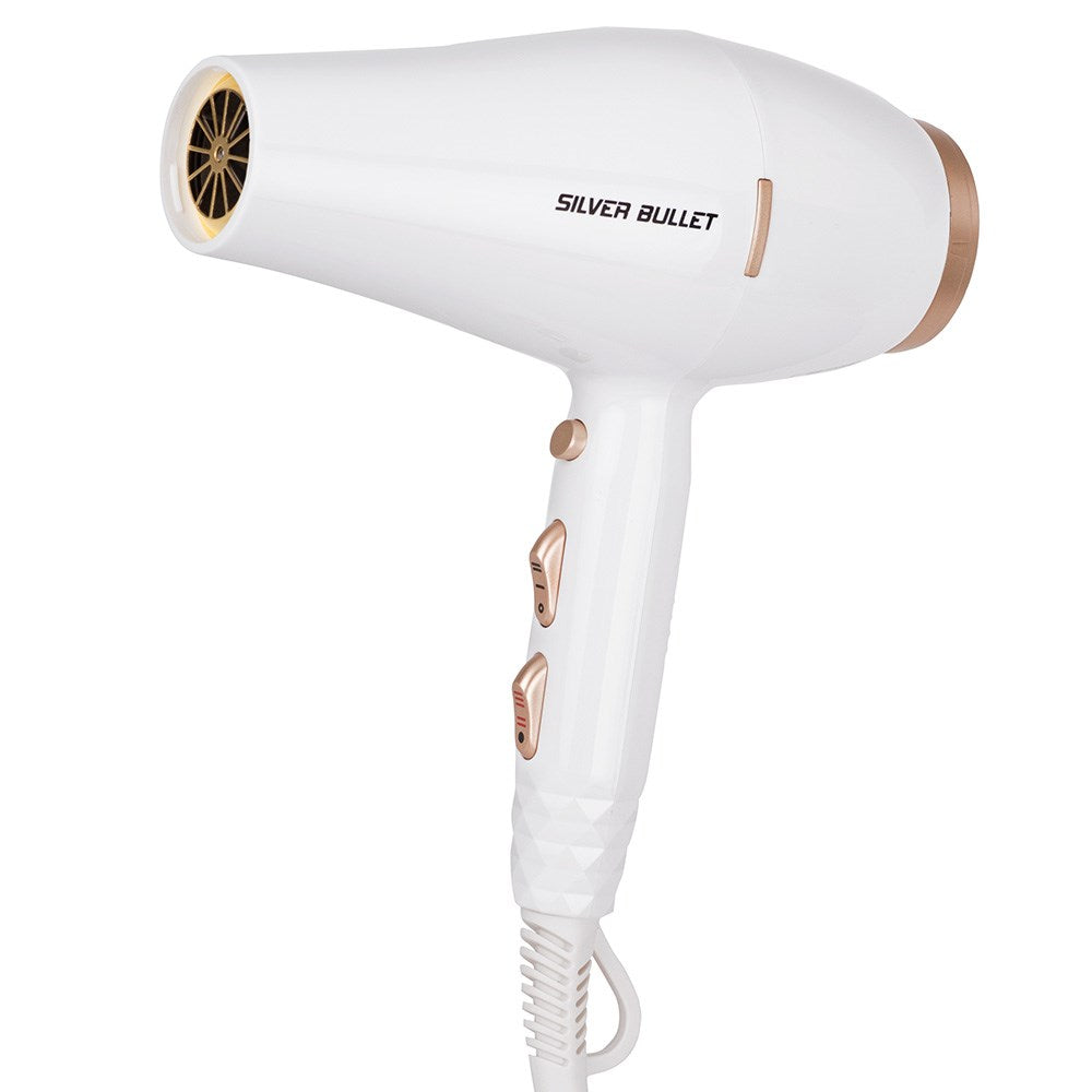Silver Bullet Powerline Hair Dryer - White