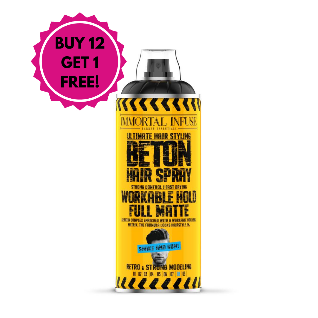 12 + 1 Deal: Immortal Beton Hair Spray - Workable Hold - Full Matte 500ml