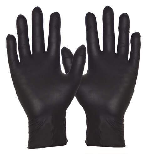 Black Air Nitrile Disposable Black Gloves 100 Pack - Extra Large