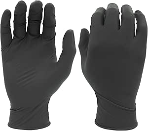 Black Air Nitrile Disposable Black Gloves 100 Pack - Large