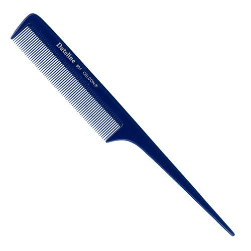 Dateline Professional Black Celcon Tail Comb 501 Plastic Pins