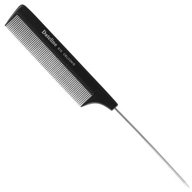 Dateline Professional Black Celcon Tail Comb 510 Stainless Steel Pins