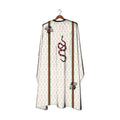 Deyaz Replicape Premium Salon Cape White With Two Stripes