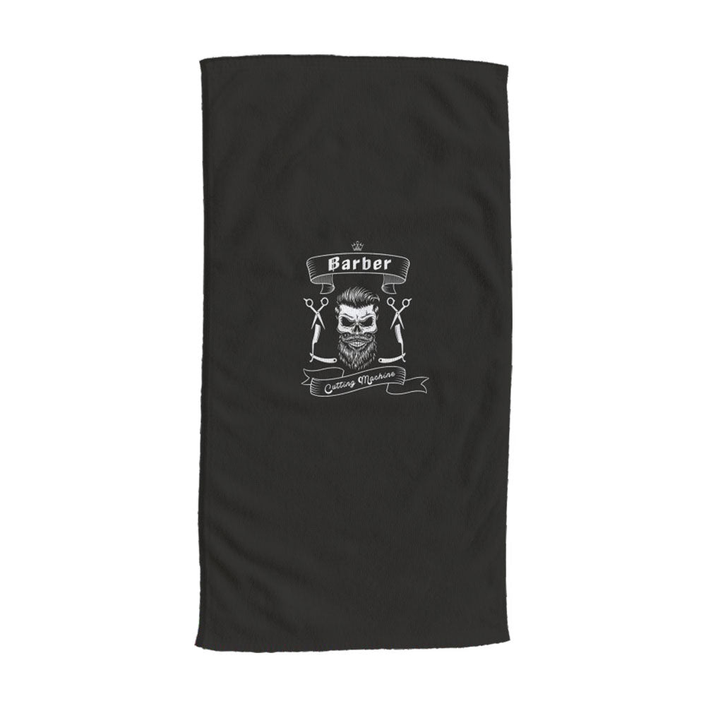 Deyaz Premium Towel Barber Skull Black