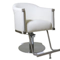 Karma Eden Salon Chair White/silver Base 02180402