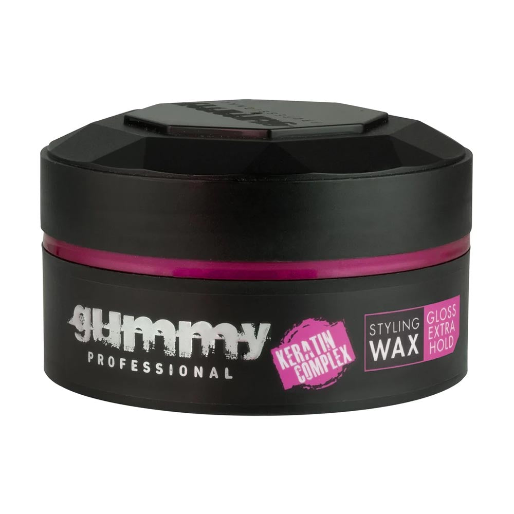 36x Gummy Professional Keratin Complex Extra Gloss Styling Hair Wax 150ml ( 1 box)