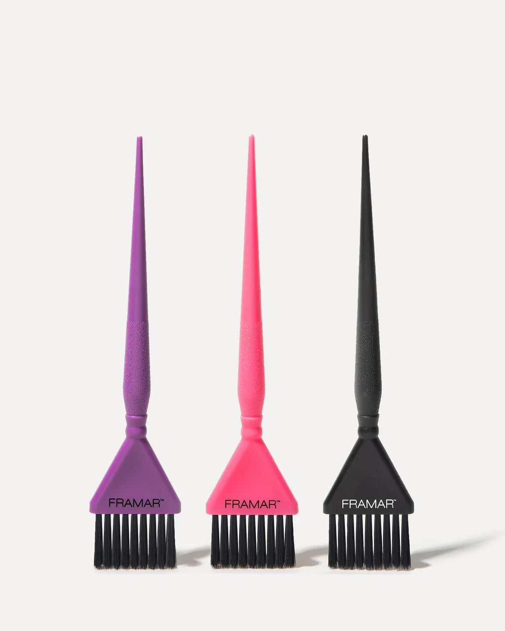 Framar Triple Threat Colour Brush Set - Purple, Pink, Black