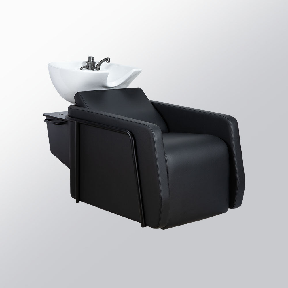Mirplay Hera Shampoo station with mat black basin with massage system Black