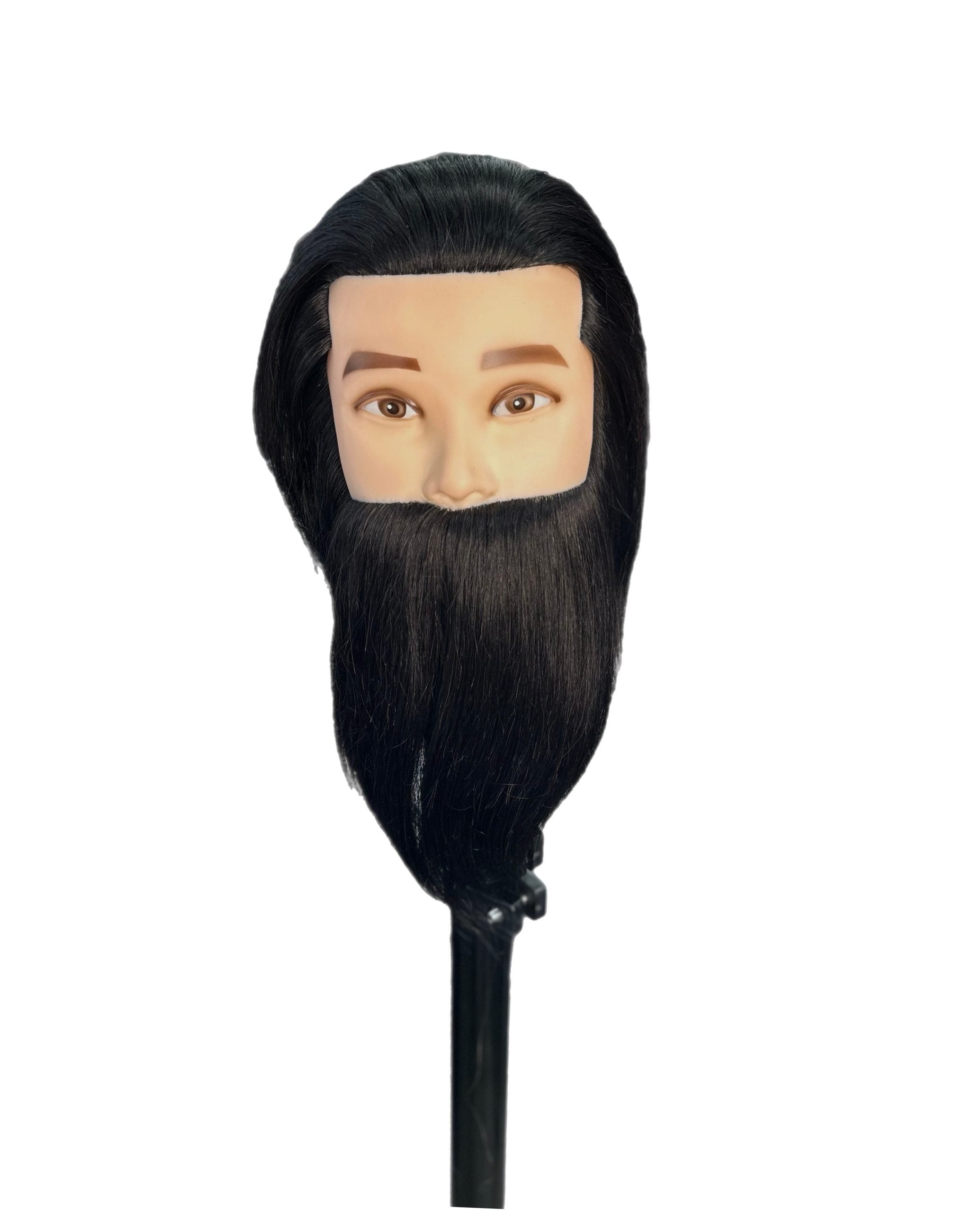 Deyaz Professional Mannequin 8 Inch 100PER Human Hair Brown With Beard Mojo