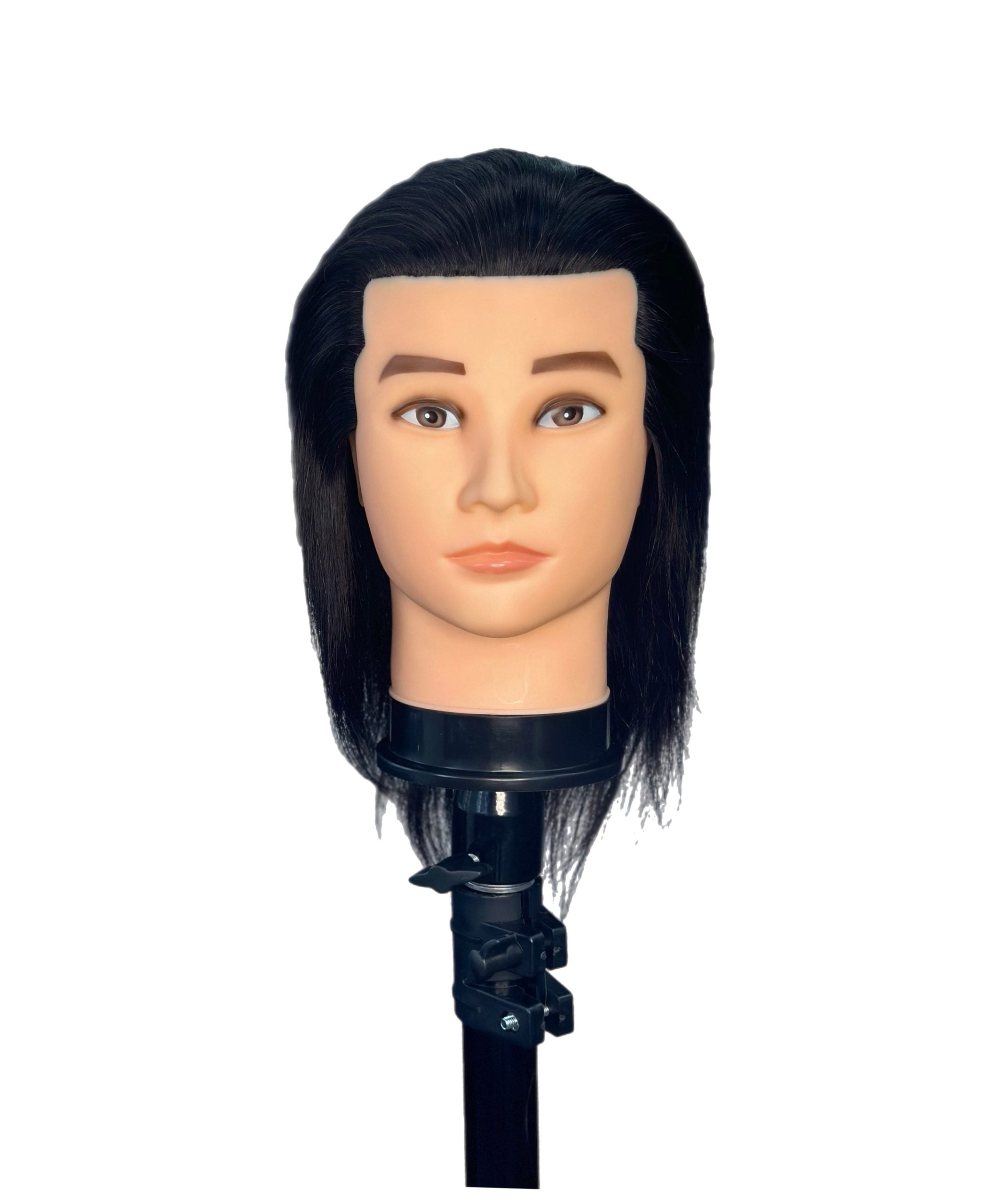 Deyaz Professional Mannequin 8 Inch 100PER Human Hair Black Karl