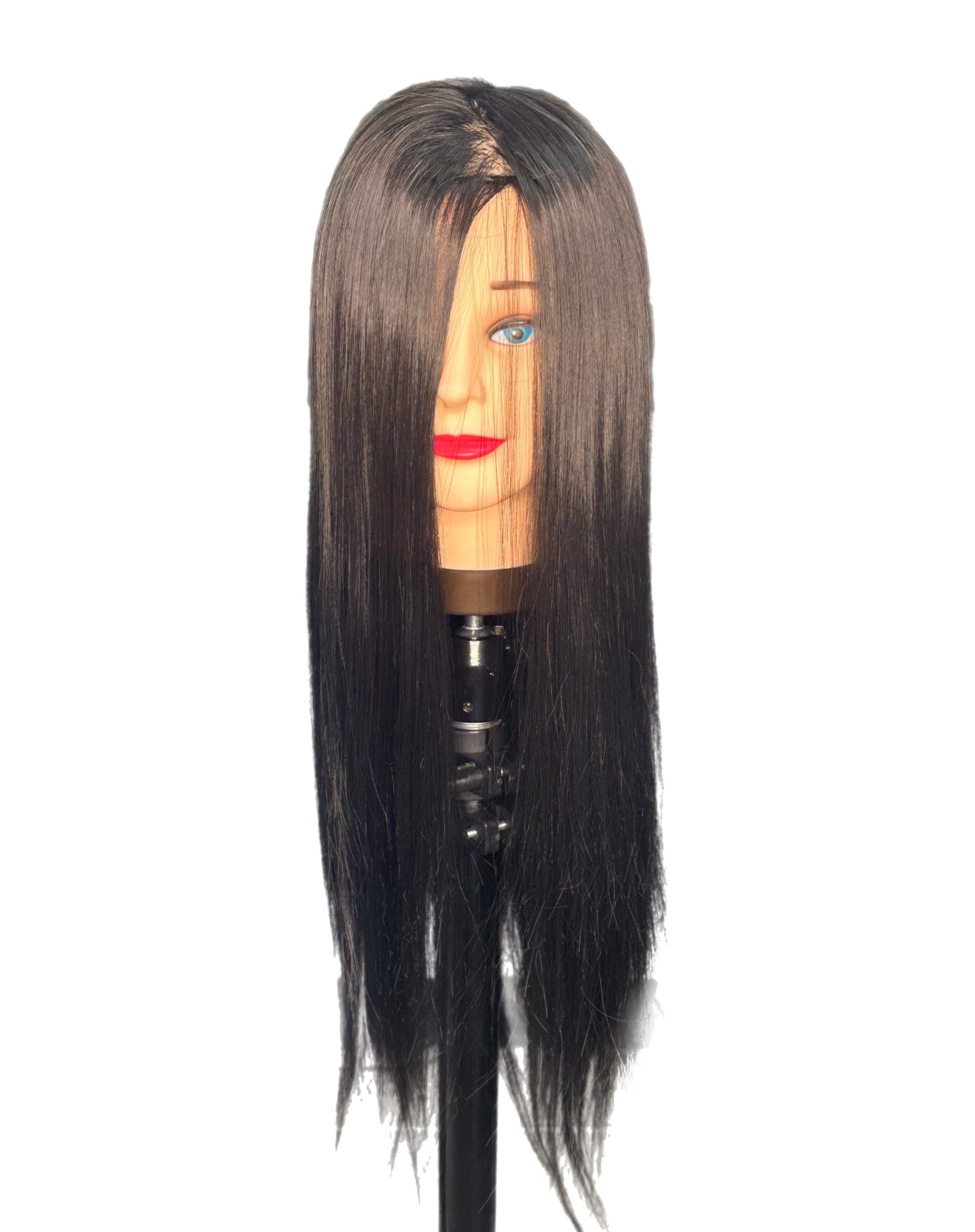 Deyaz Professional Mannequin 24 Inch 100PER Synthetic Hair Black -Dee