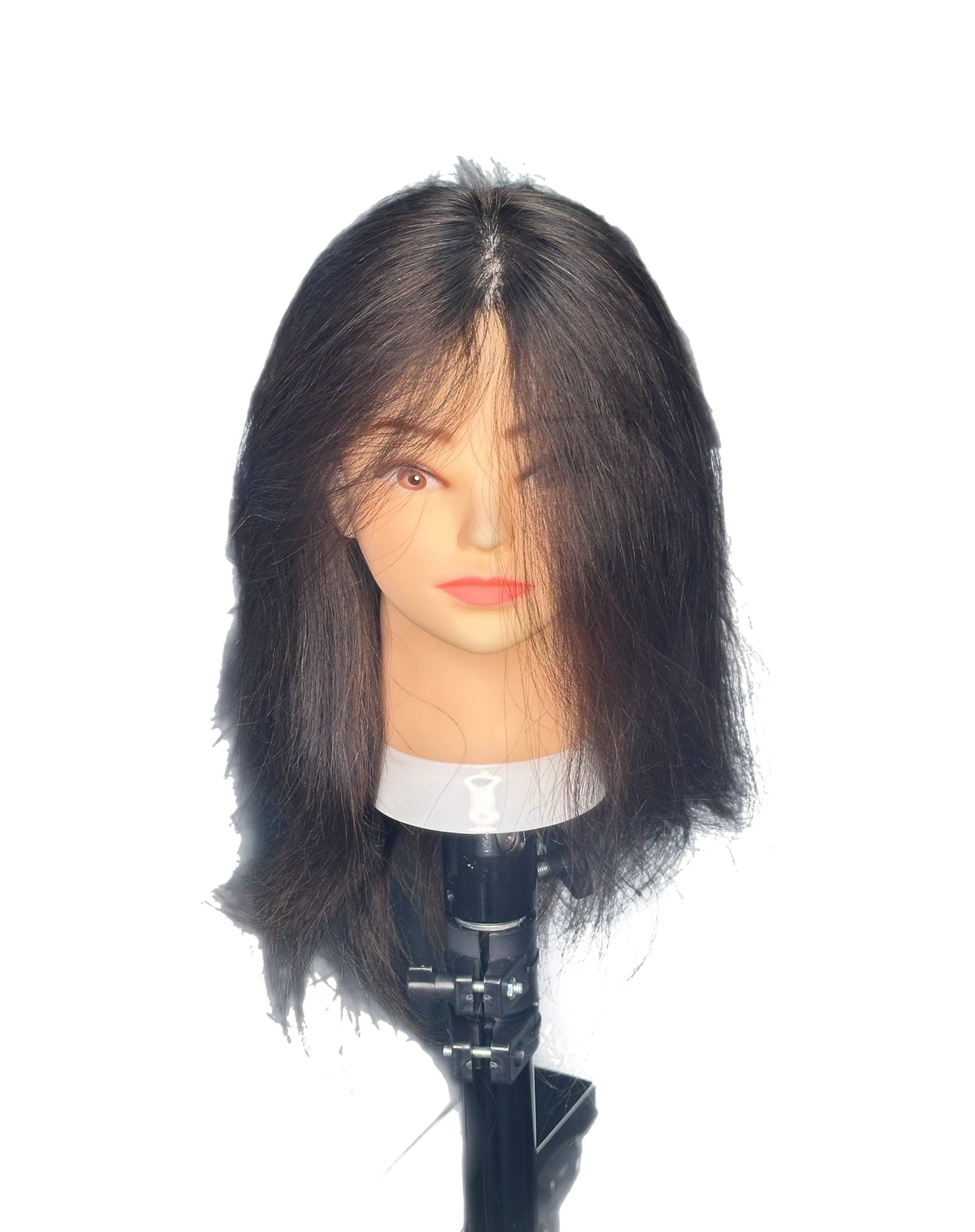 Deyaz Professional Mannequin 16 Inch 100PER Chinese Hair Black Amy