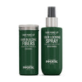 Immortal NYC Hair Building Fibers 20gr &amp; Fibers Locking Spray 150ml 2 In 1 Set - Dark Brown