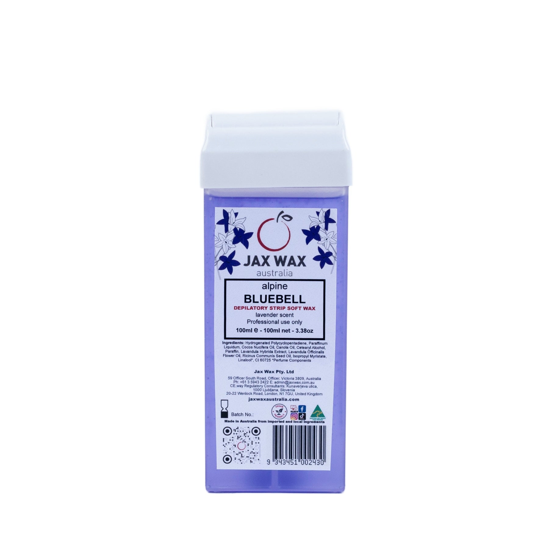 JAX WAX BLUEBELL deppilatory strip soft wax 100ml