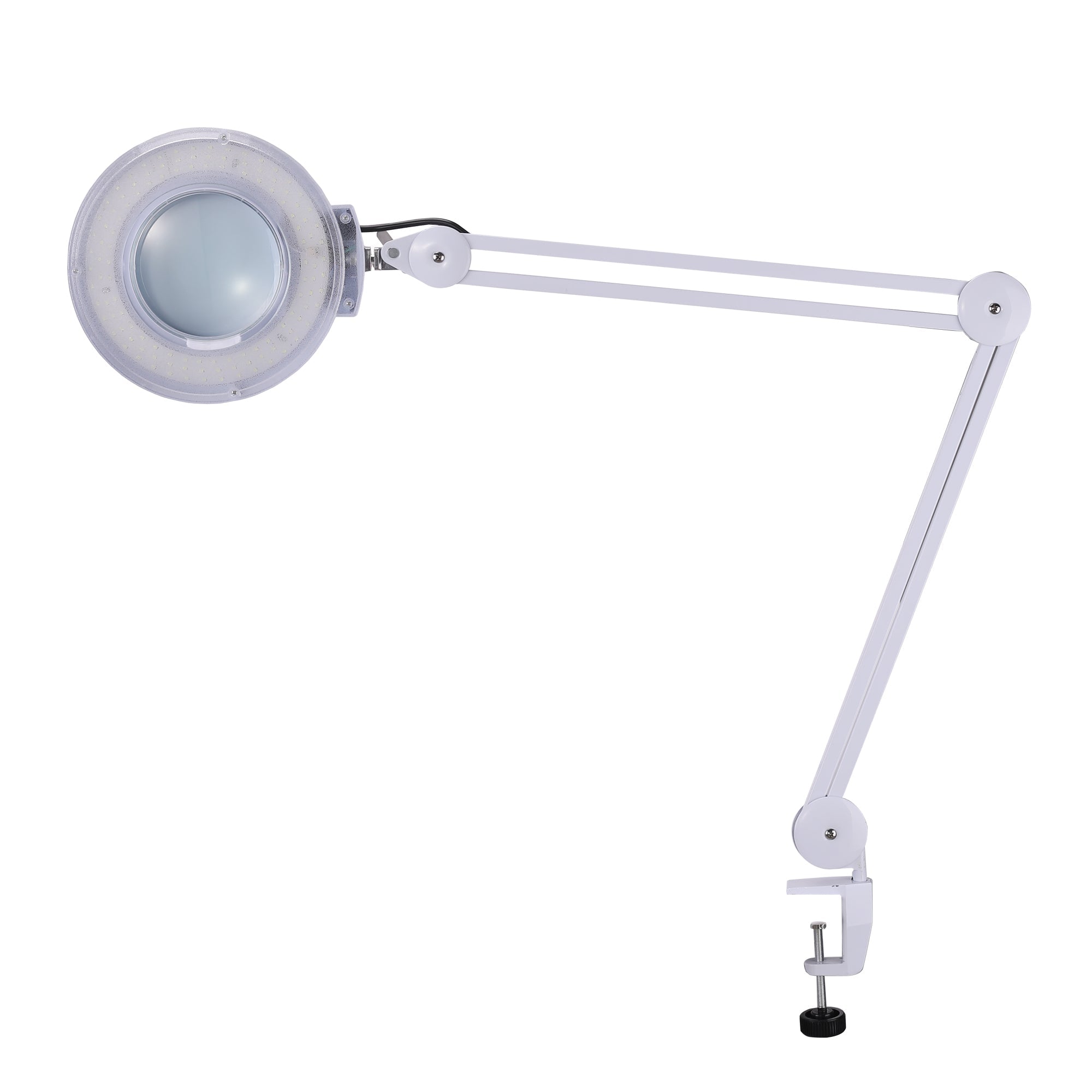 Karma Led Magnifying Lamp White With Stand And Clamp 01040400