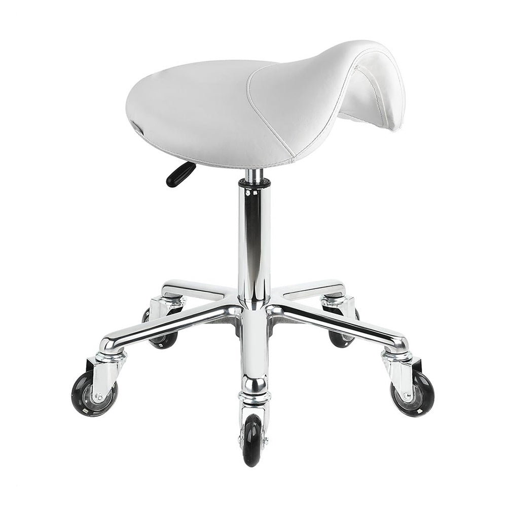 Karma Evandale Salon Saddle Stool White 07040402