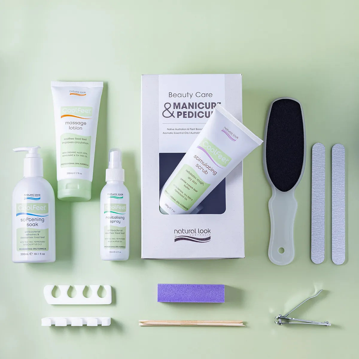 Natural Look Cool Feet Pedicure Retail Pack Kit