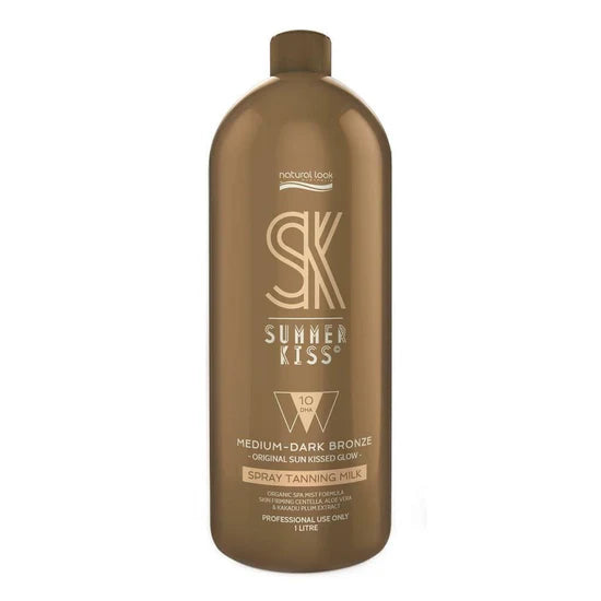 Natural Look Summer Kiss Medium-dark Bronze Spray Tanning Milk 10percent Dha - 1l