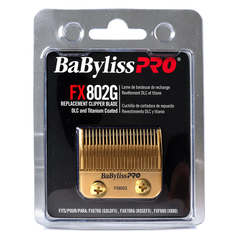 BaBylissPRO Replacement Clipper Blade DLC & Titanium Coated Gold Fits FX LoProFX SnapFX LithiumFX Clippers