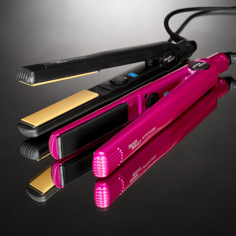 Silver Bullet Attitude Hair Straightener - Hot Pink 25mm