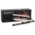 Silver Bullet Powerline Rose Gold Titanium Hair Straightener - White