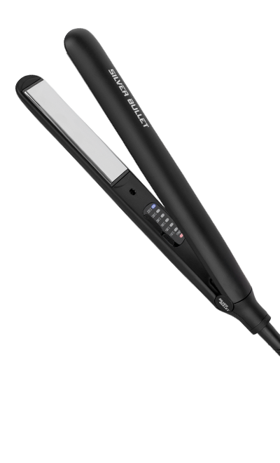 Silver Bullet Powerline Silver Titanium Hair Straightener - Black