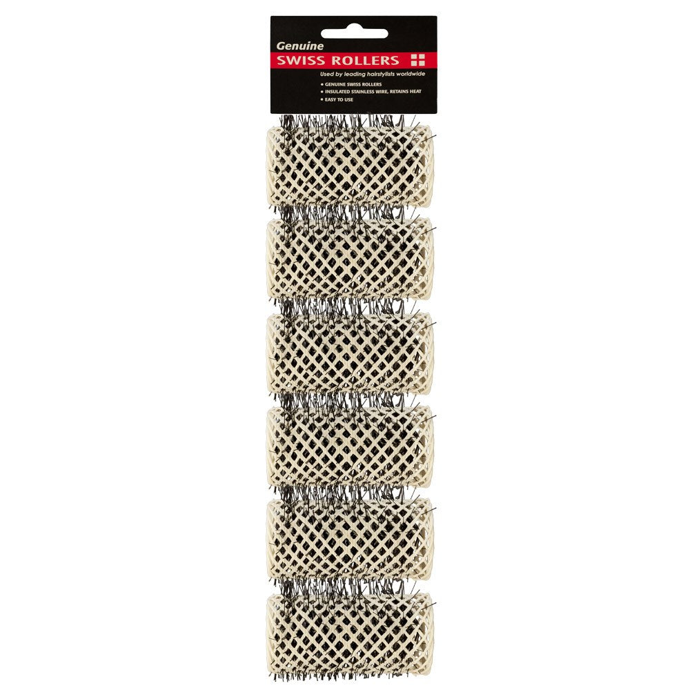 Dateline Professional Swiss Rollers 6pc 32mm White