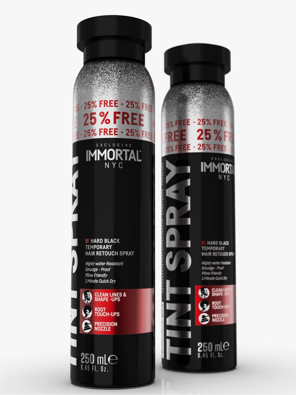 Immortal Root Concealer Temporary Colour &amp; Thickening Spray 250ml - Black