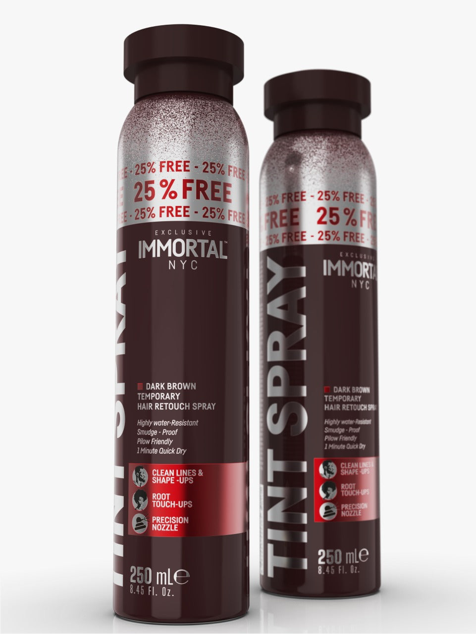 Immortal Root Concealer Temporary Colour &amp; Thickening Spray 250ml - Dark Brown