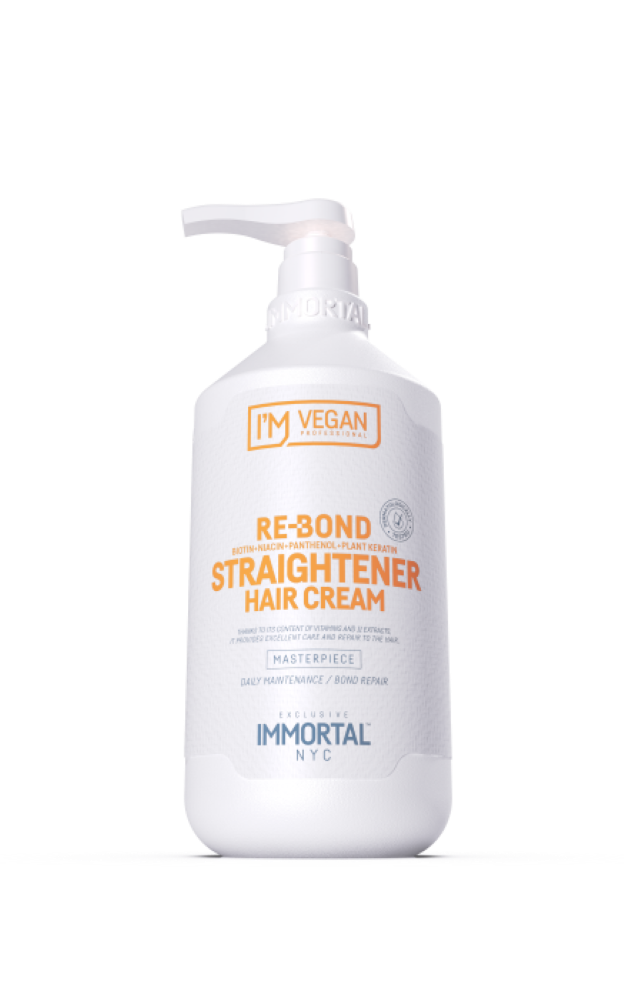 Immortal NYC I M Vegan Re-Bond Hair Straightener Cream Express Keratin 1L