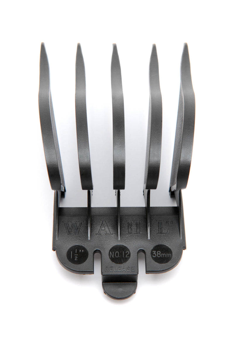 Wahl No. 12 Plastic Tab Attachment Comb 1 1/2inch Black