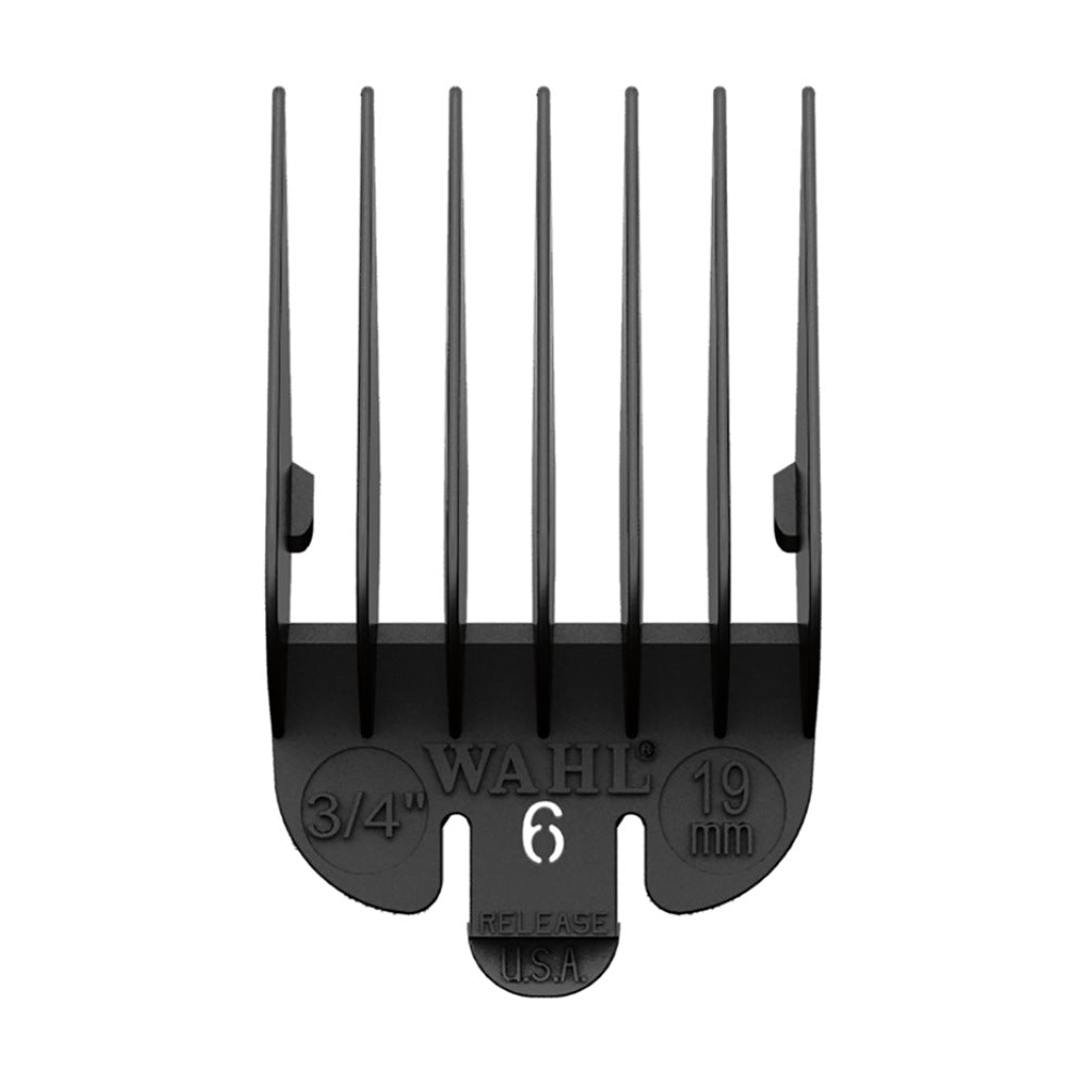 Wahl No. 6 Plastic Tab Attachment Comb 3/4inch Black