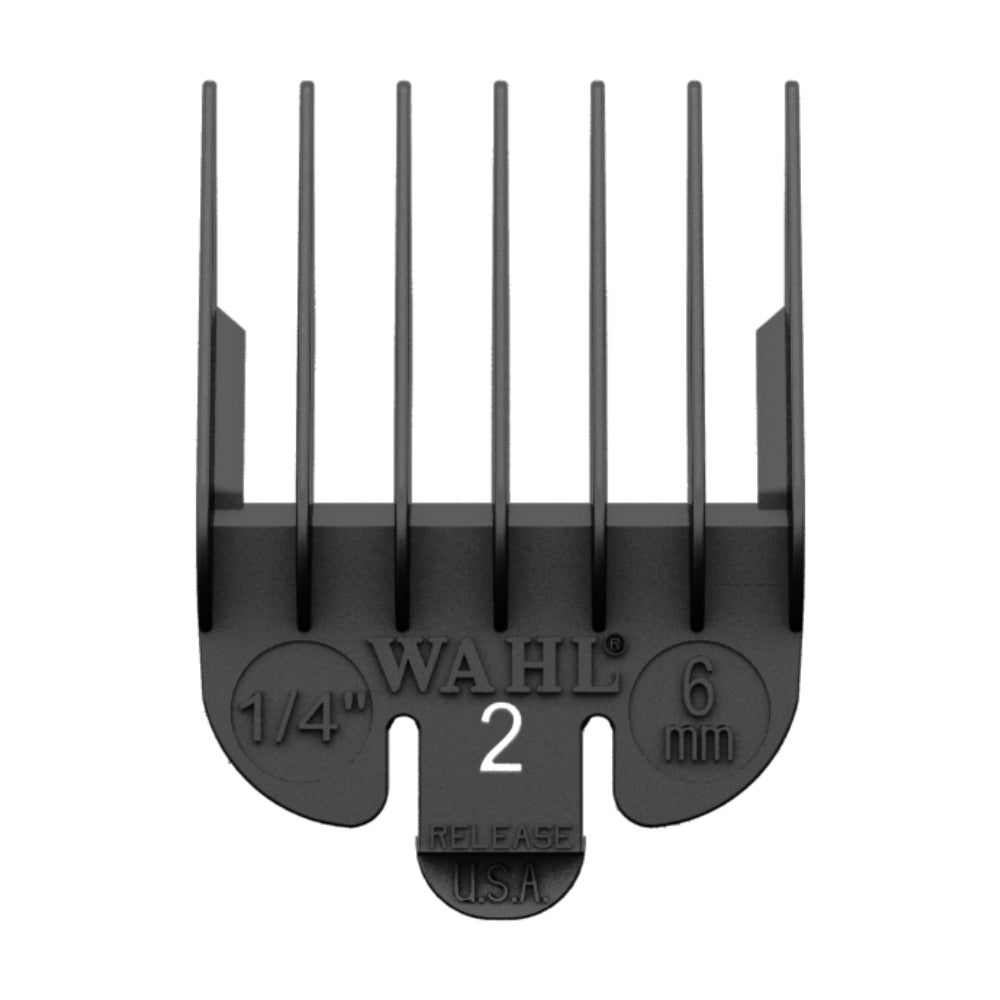 Wahl No. 2 Plastic Tab Attachment Comb 1/4inch Black