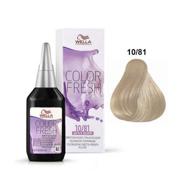 Wella Color Fresh Semi-permanent Colour 75ml - Silver 10/81 Light Blonde Pearl Ash