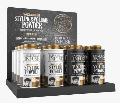 Immortal Styling And Volume Mattifying Hair Powder 20gr - 16 Piece With Stand