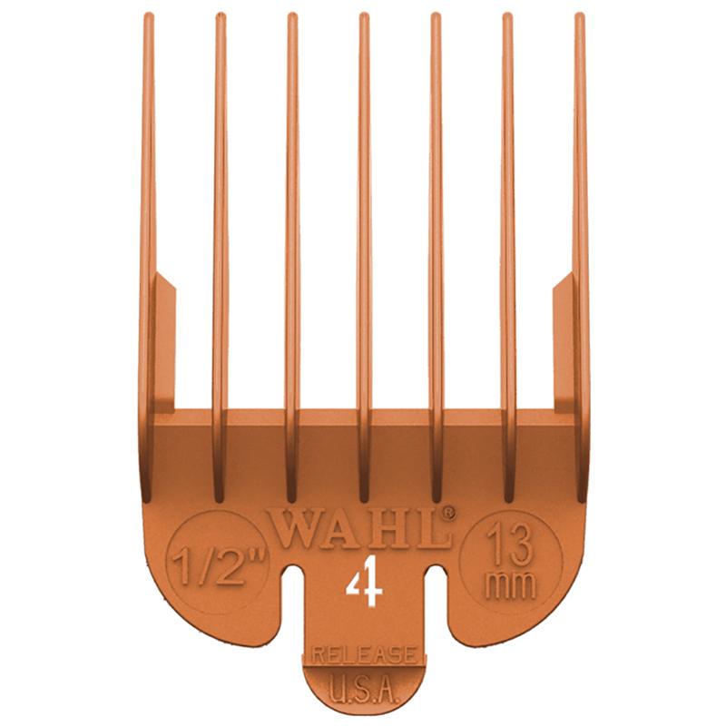 Wahl No. 4 Plastic Tab Attachment Comb 1/2inch Orange