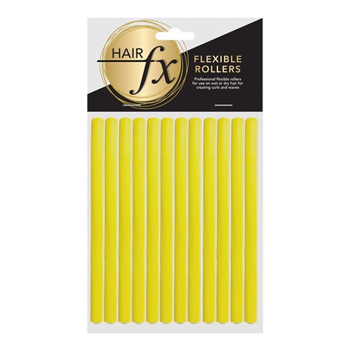 Hair Fx Flexible Rollers Medium Yellow