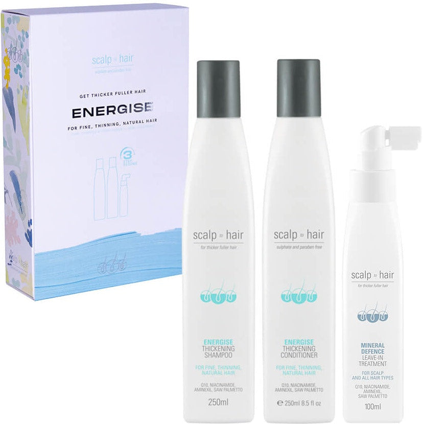 Nak Scalp To Hair Energise Trio Pack With Thermal Protector 250ml